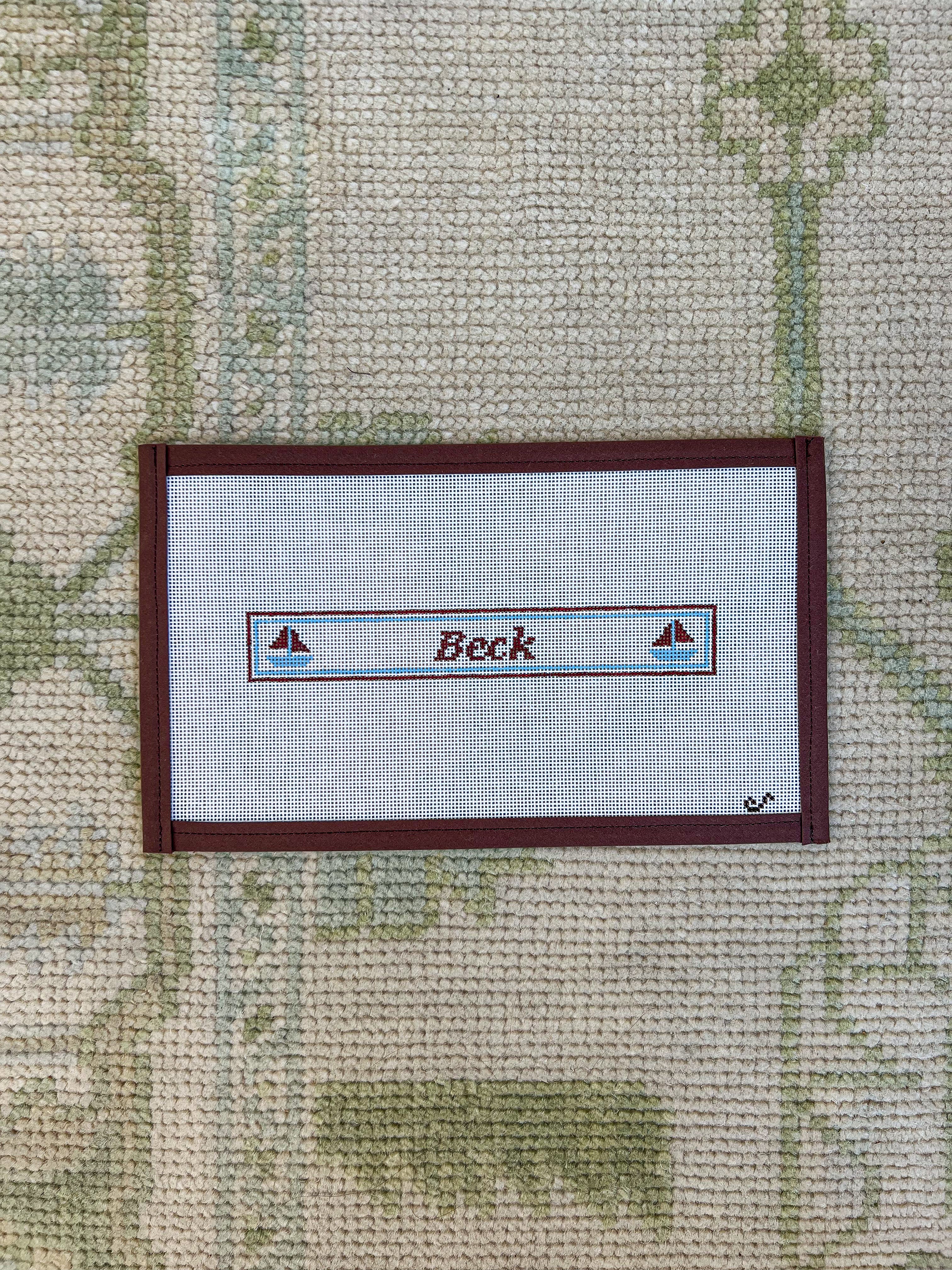 Blue and Red Sailboat Paci Clip