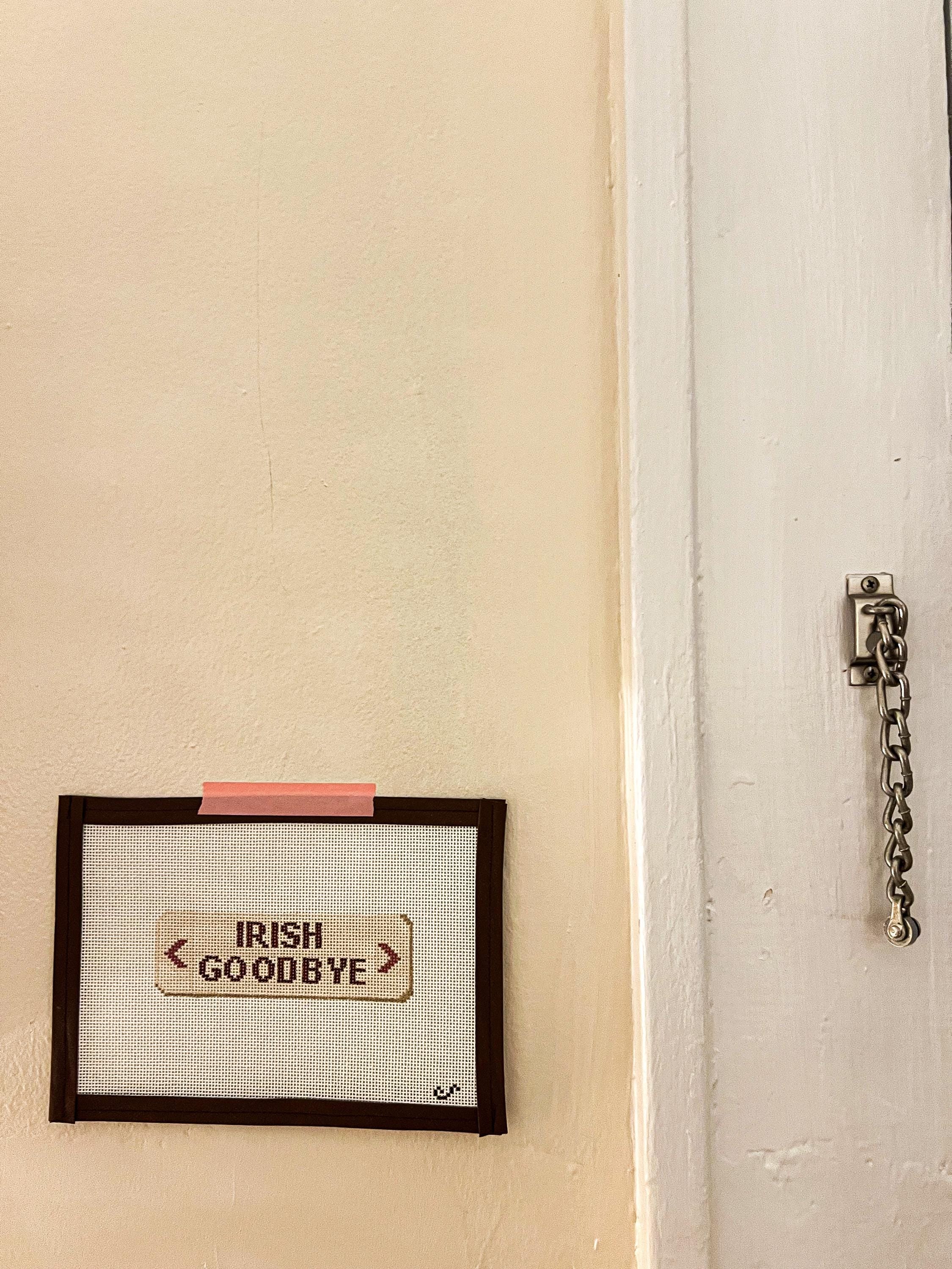 Irish Goodbye Exit Sign